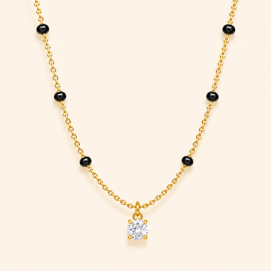 April Birthstone Mangalsutra - 18k Gold Plated