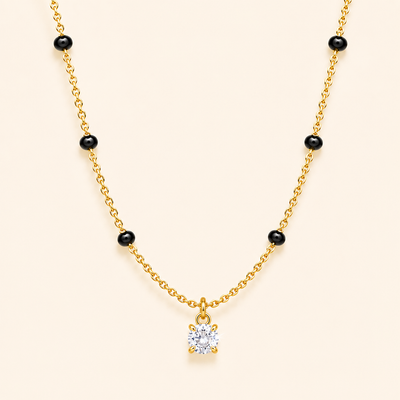 April Birthstone Mangalsutra - 18k Gold Plated