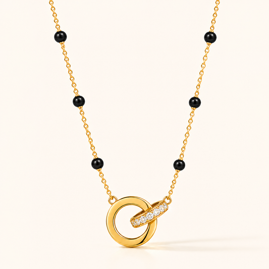 Interlocked Mangalsutra - 18k Gold Plated Anti Tarnish jewellery