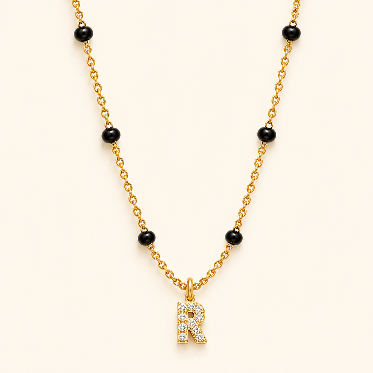 Dainty Initials Mangalsutra - 18k Gold Plated