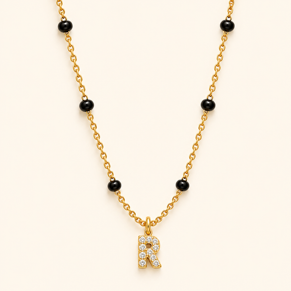Dainty Initials Mangalsutra - 18k Gold Plated
