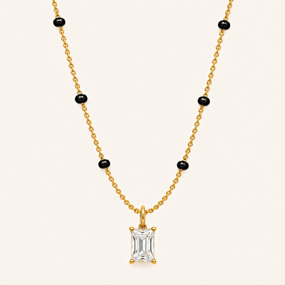 Crystal Prism Mnagalsutra - 18k Gold Plated