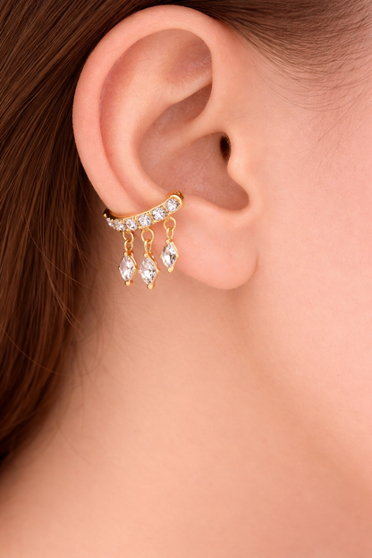 Twinkle Drop Cuff - 18K Gold Plated