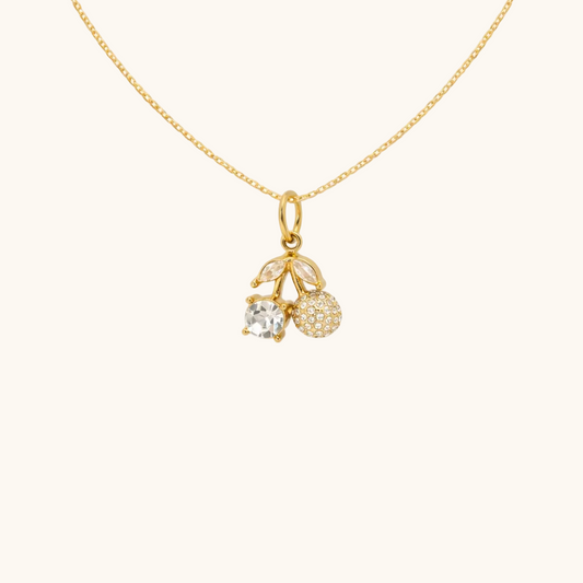 Cherry Spark Pendant – 18K Gold Plated