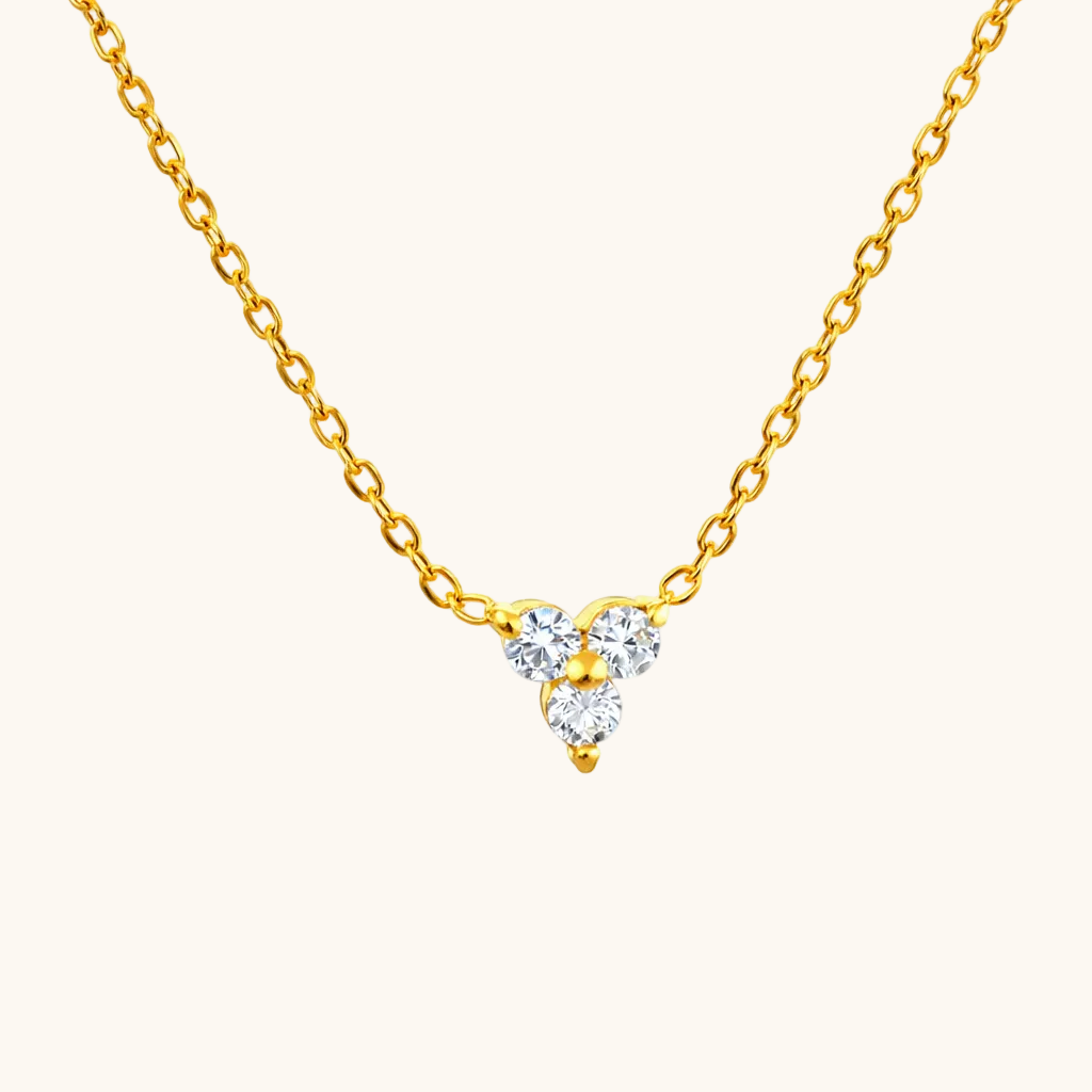 Trio Bloom Necklace - 18K Gold Plated