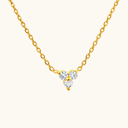 Trio Bloom Necklace - 18K Gold Plated