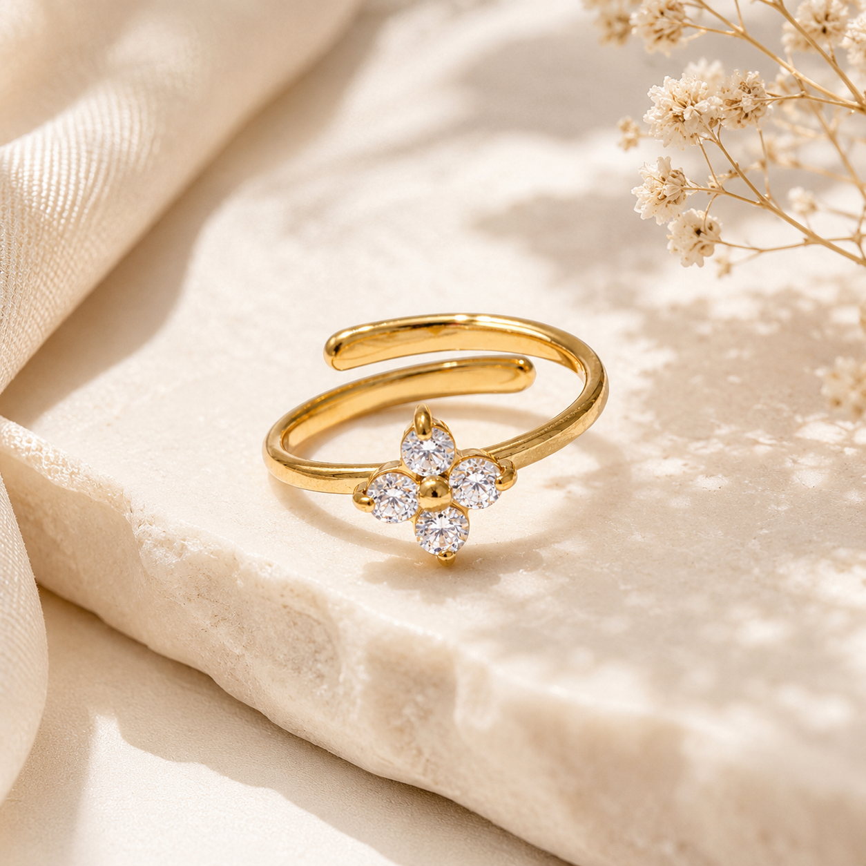Floret Ring - 18k Gold  Plated
