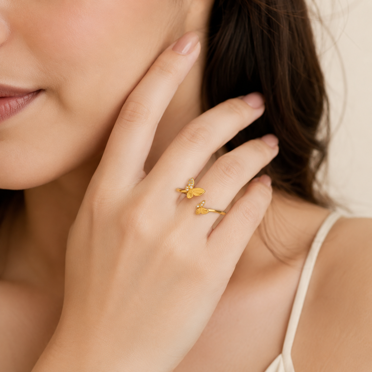 Tinyfly Wings Ring - 18k Gold Plated