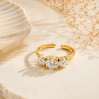 Spark Trio Ring - 18K Gold Plated