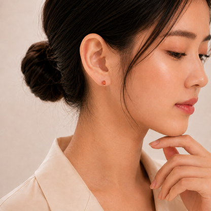 Ember Drop Studs Earrings - 18K Gold Plated