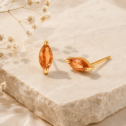 Ember Drop Studs Earrings - 18K Gold Plated