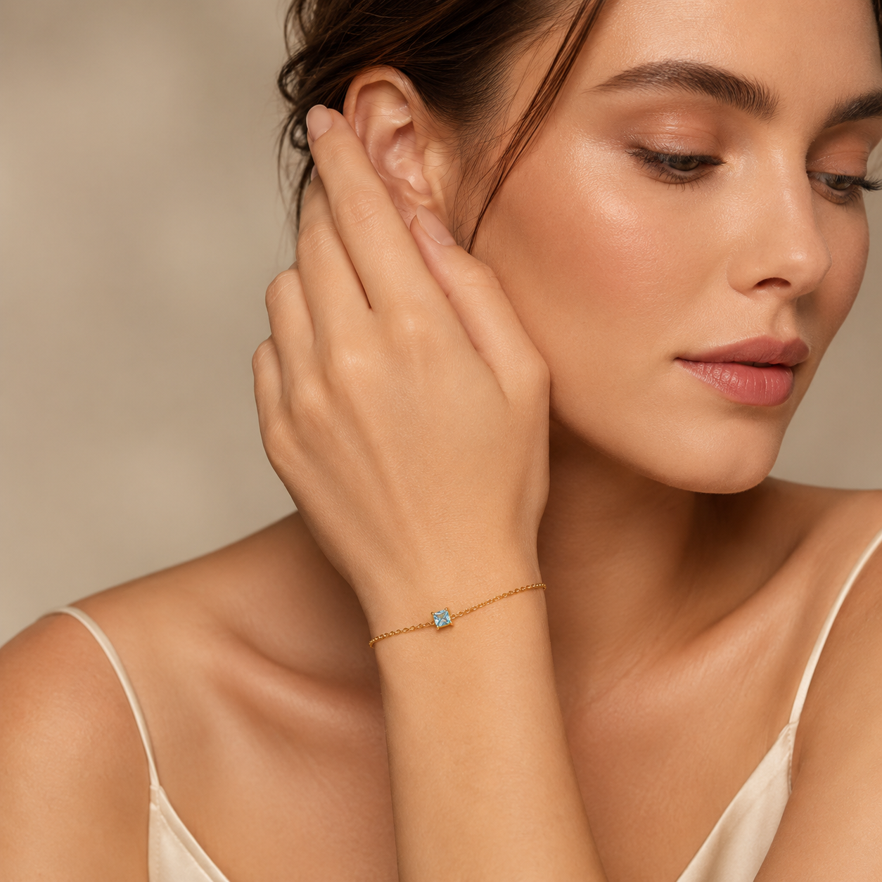 Aqua Prism Bracelet - 18K Gold Plated