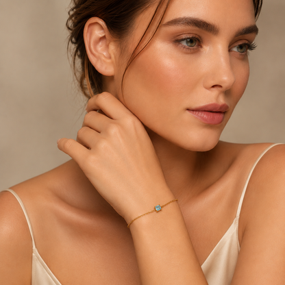 Aqua Prism Bracelet - 18K Gold Plated