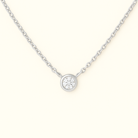 Solitaire Necklace - 925 Sterling silver