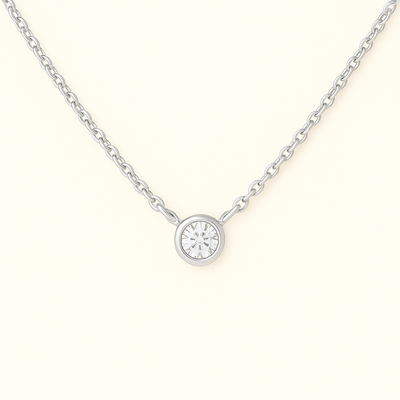 Solitaire Necklace - 925 Sterling silver