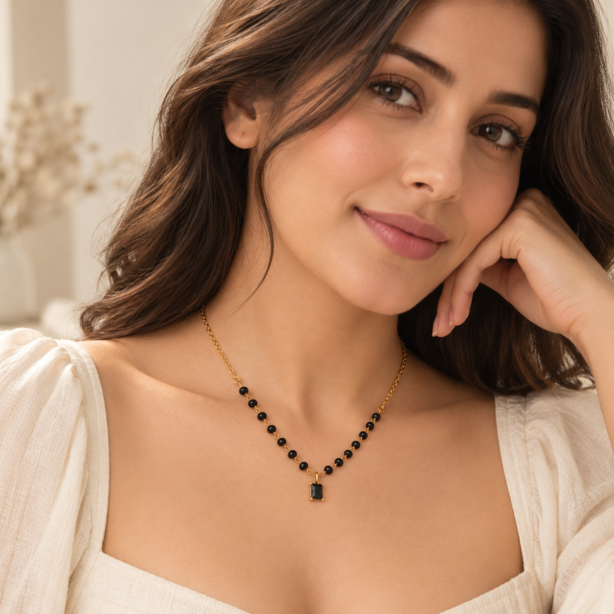 Noir Luxe Mangalsutra - 18K Gold Plated