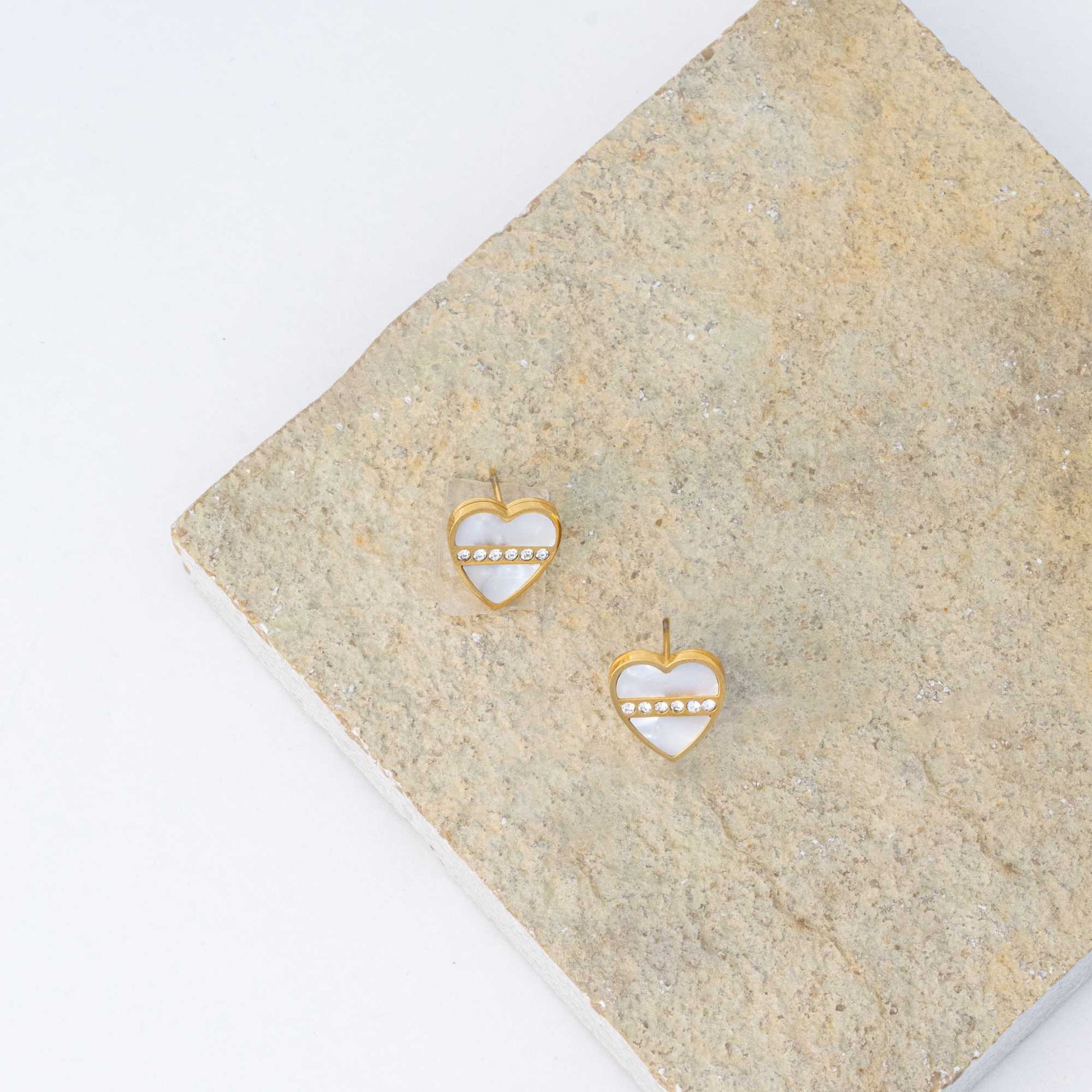 Buy Enamel Heart Studs Earrings online jewellery