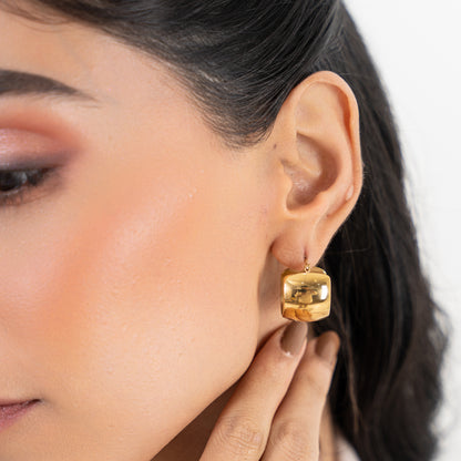 Mini Chunky Hoop Earrings - 18K Gold Plated