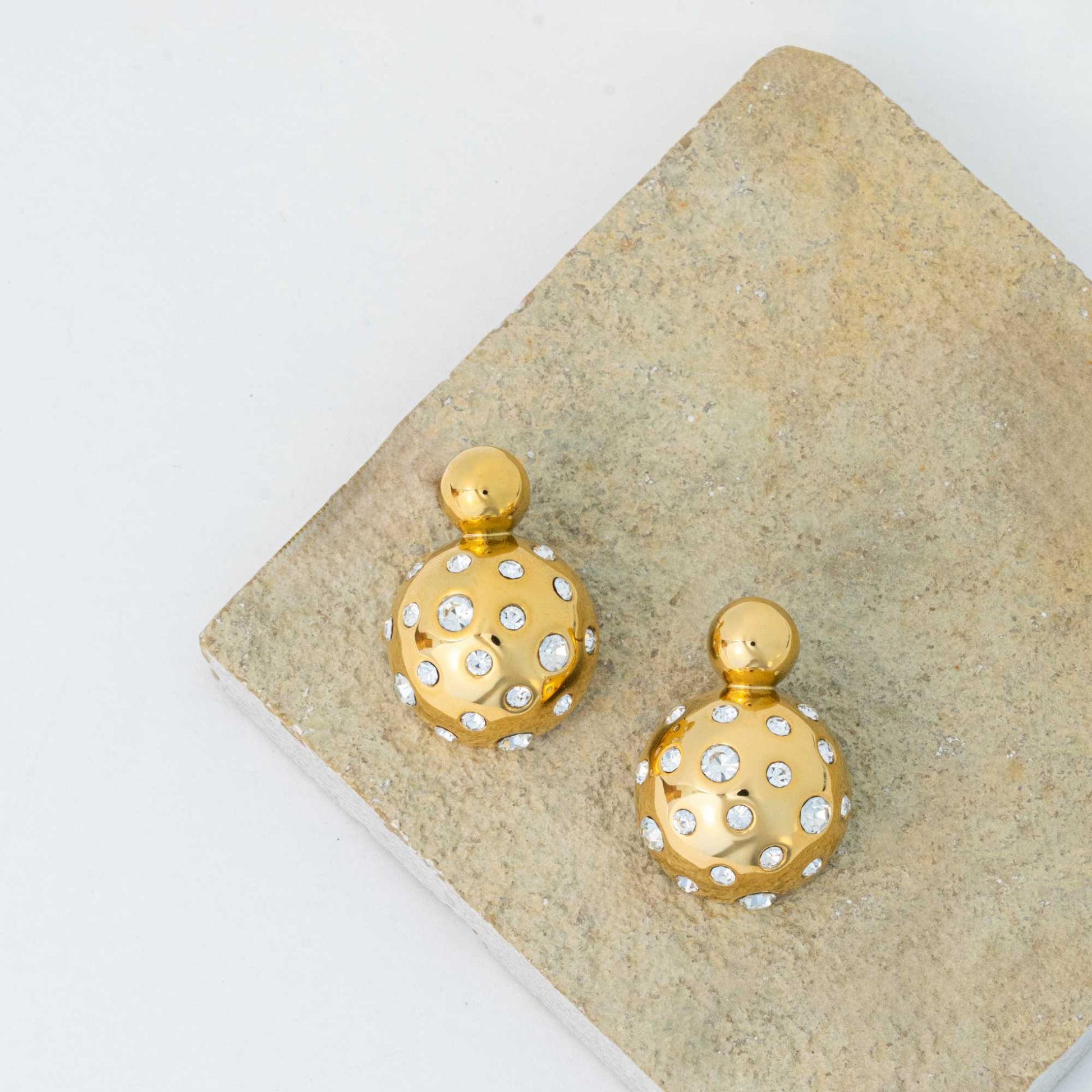 Buy Chunky Pearl Earrings - 18K Gold Plated online jewellery