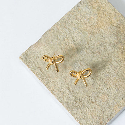 Buy Cutie Bow Earrings - 18K Gold Plated online jewellery
