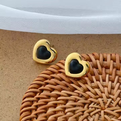 Heart Shaped Earrings - 18K Gold Plated