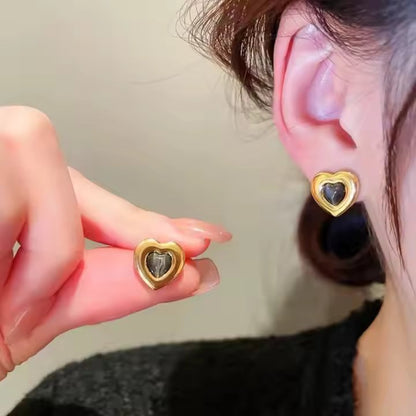 Heart Shaped Earrings - 18K Gold Plated