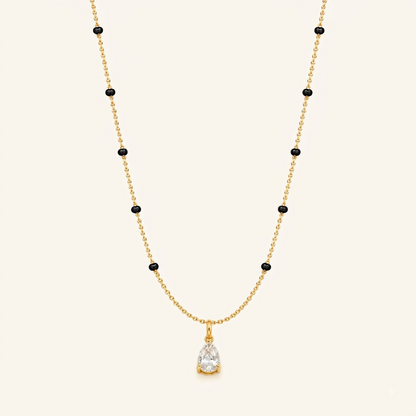 Crystal Drop Mangalsutra - 18k Gold Plated