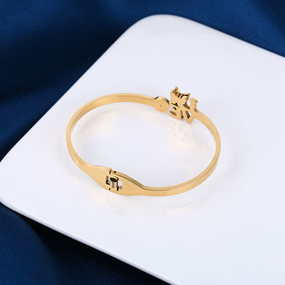 Love Cuff Bracelet - 18K Gold Plated