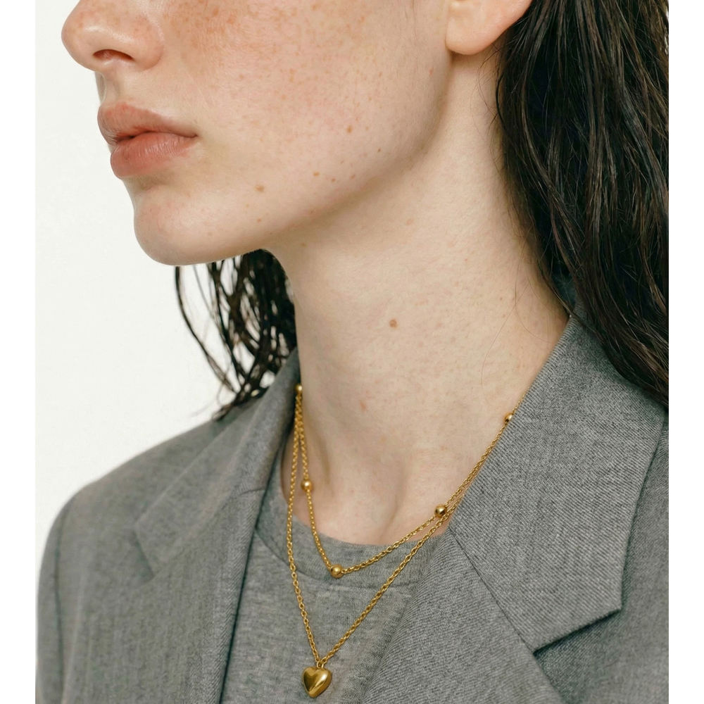 Love Layered Necklace - 18k Gold Plated