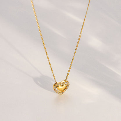 Heart Grace Necklace – 18K Gold Plated