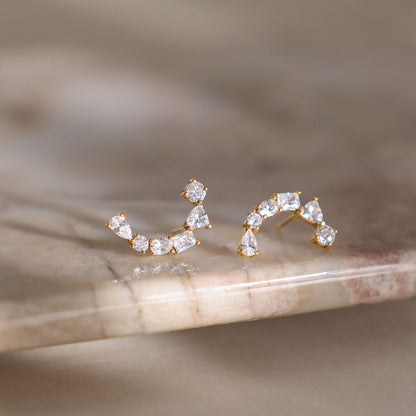 Seraphine Arc Earrings - 18K Gold Plated