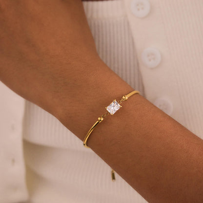 Solitaire Prism Bracelet - 18K Gold Plated