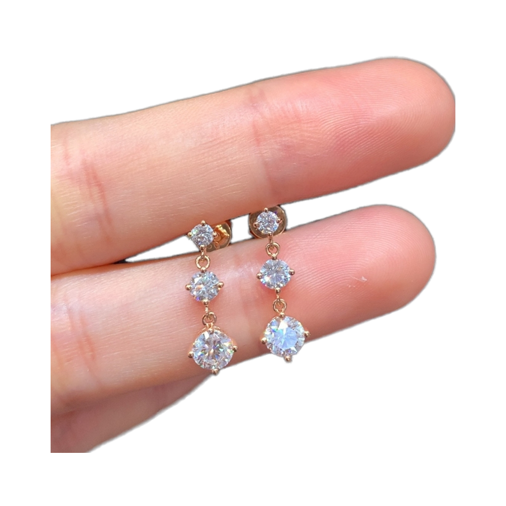Trio Drift Silver Earrings - silver Plated