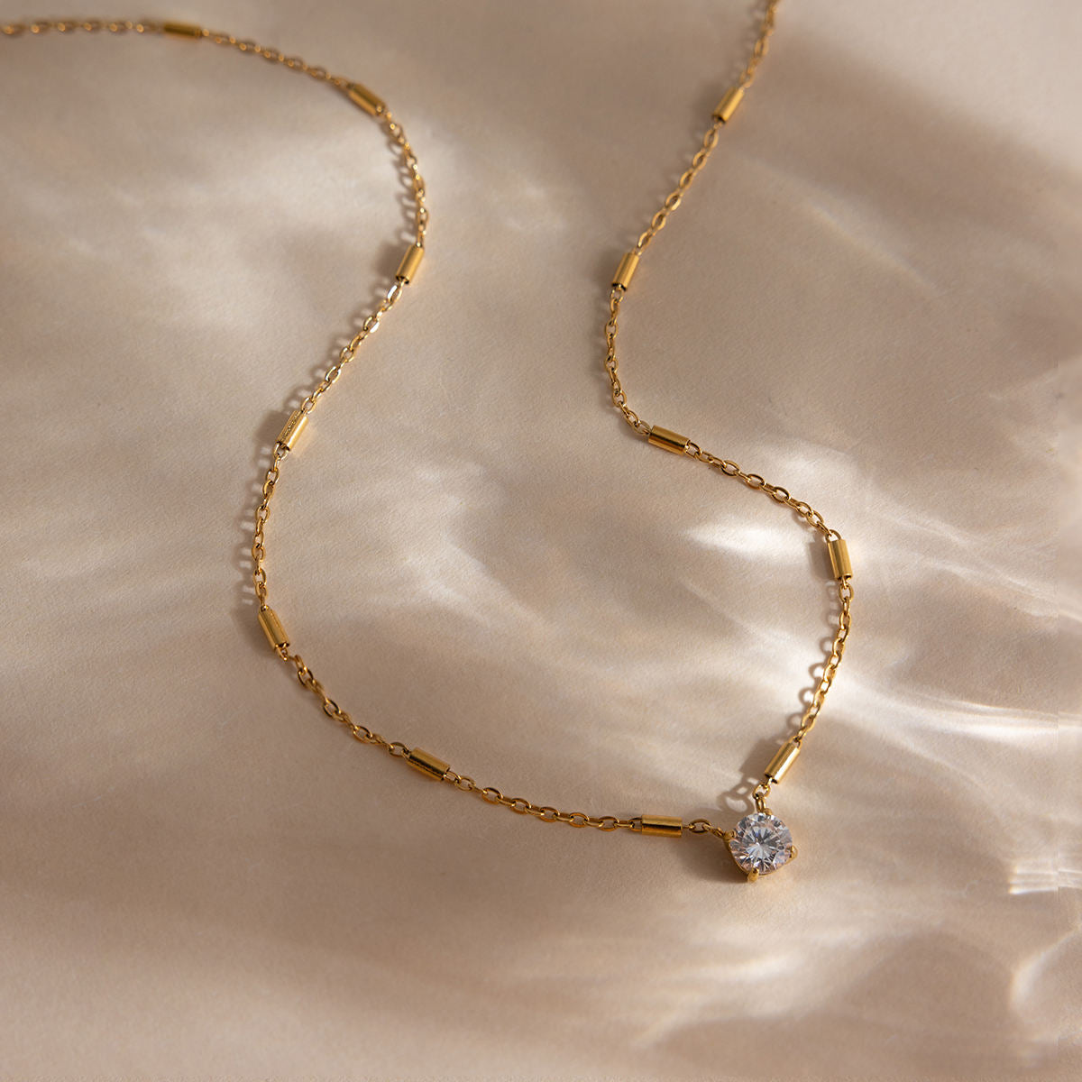 Eva Crystal Necklace - 18K Gold Plated