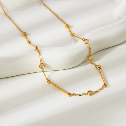 Spark Bar Necklace - 18K Gold Plated