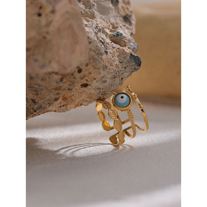 Nazar Cuff Ring - 18K Gold Plated