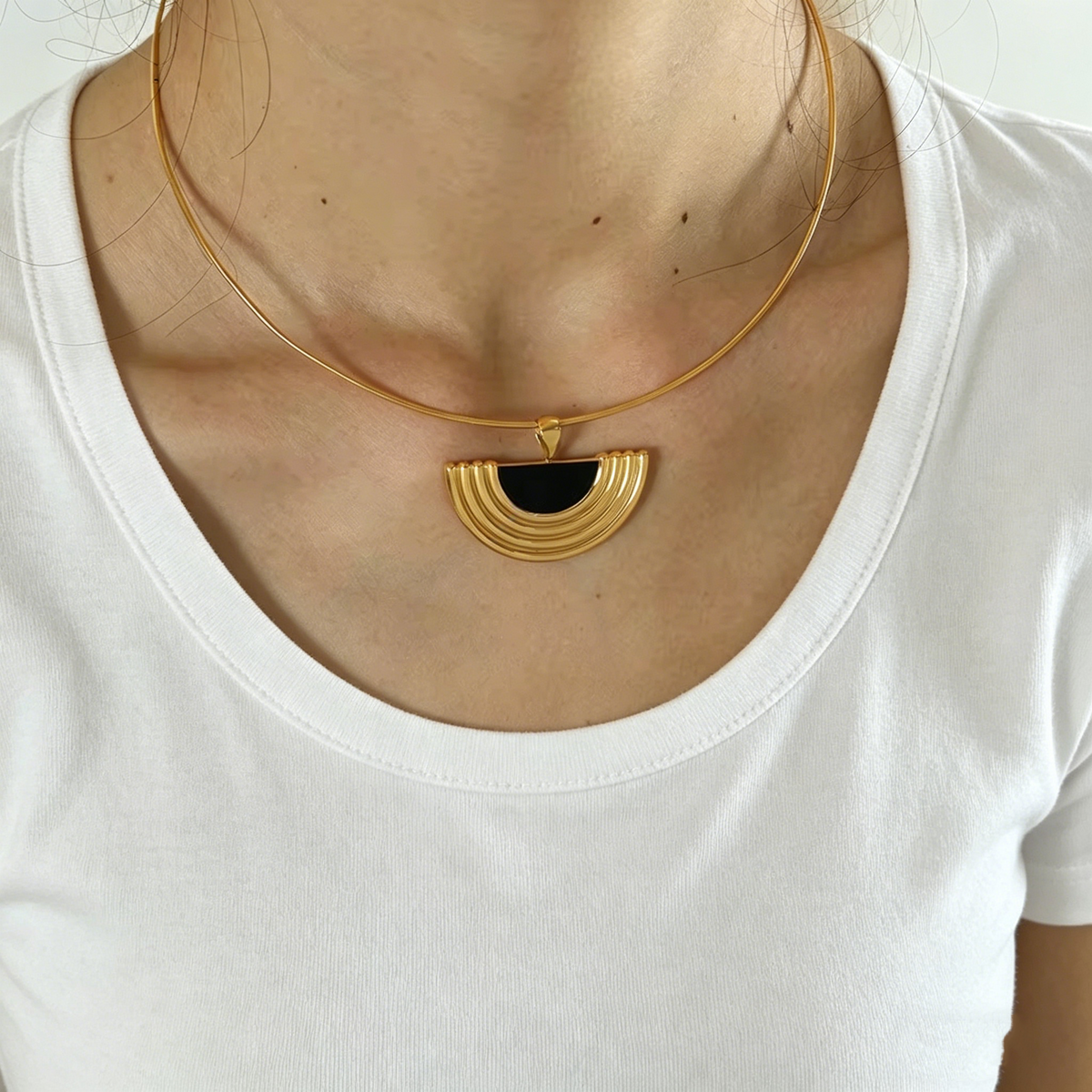 Golden Eclipse Necklace - 18K Gold Plated