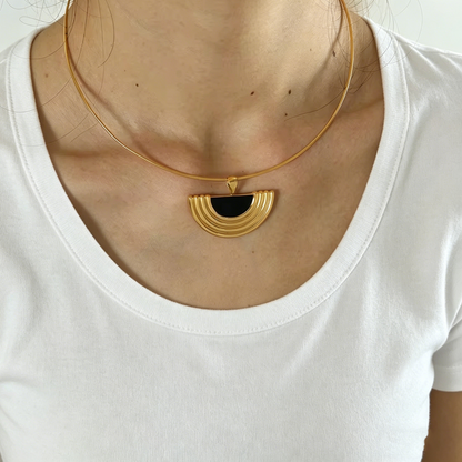 Golden Eclipse Necklace - 18K Gold Plated