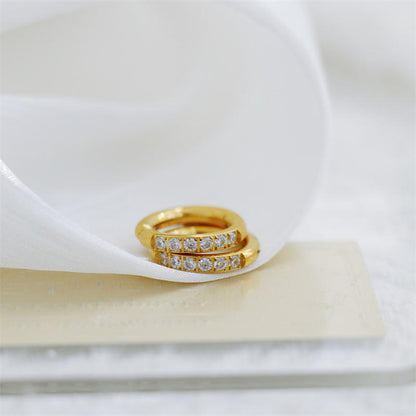 Lumi Huggie Hoops Earrings - 18K Gold Plated