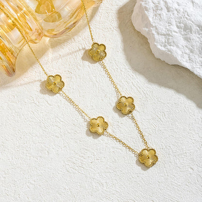 Golden Clover Necklace - 18K Gold Plated