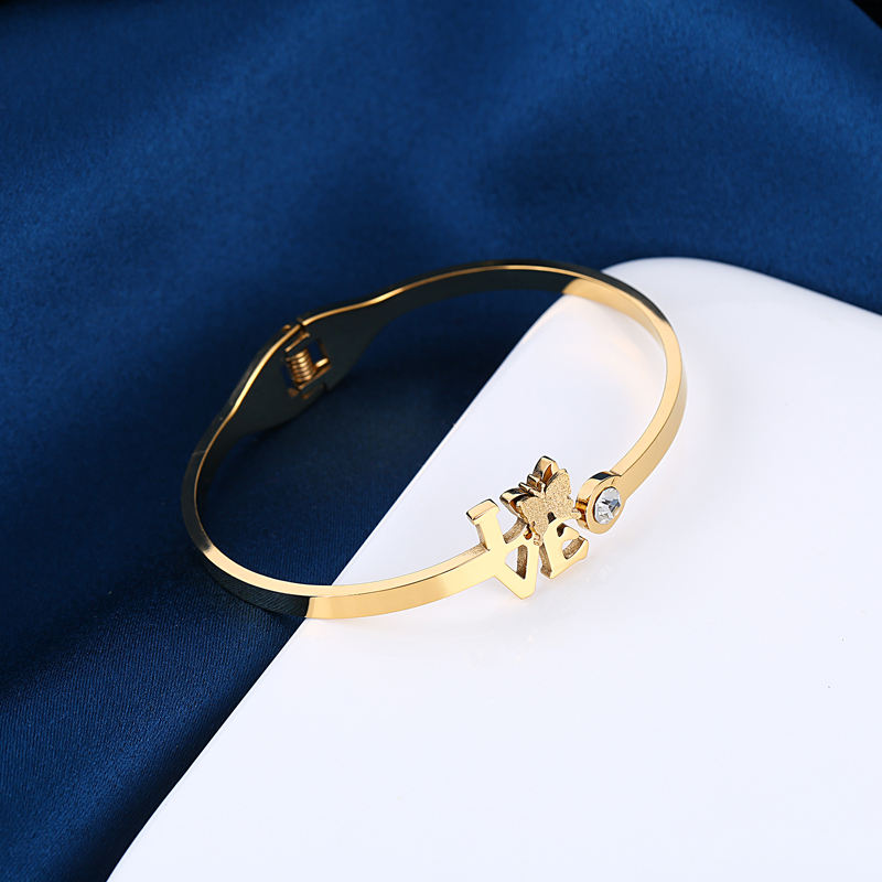 Love Cuff Bracelet - 18K Gold Plated