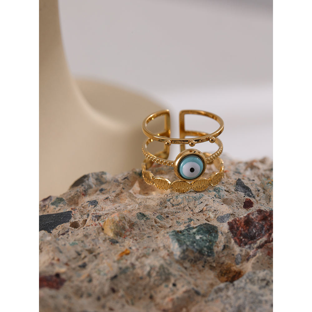 Nazar Cuff Ring - 18K Gold Plated