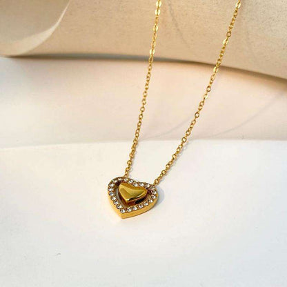 Heart Grace Necklace – 18K Gold Plated