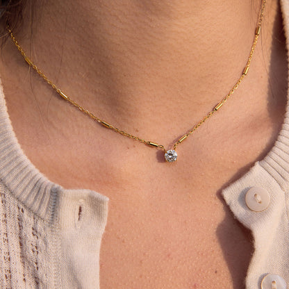 Eva Crystal Necklace - 18K Gold Plated
