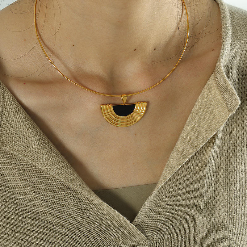 Golden Eclipse Necklace - 18K Gold Plated