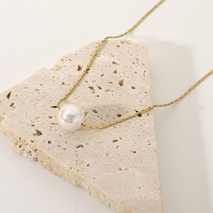 Aria Pearl Necklace - 18K Gold Plated