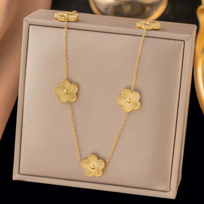 Golden Clover Necklace - 18K Gold Plated