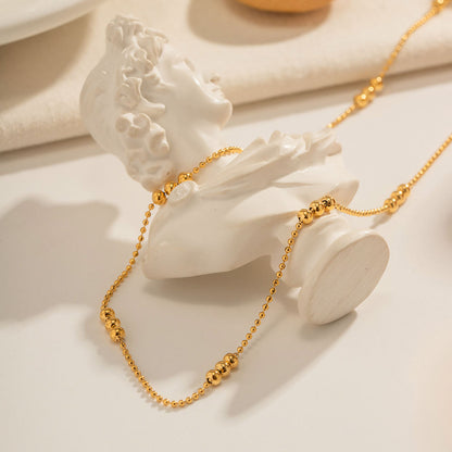 Whisper Bead Necklace - 18K Gold Plated