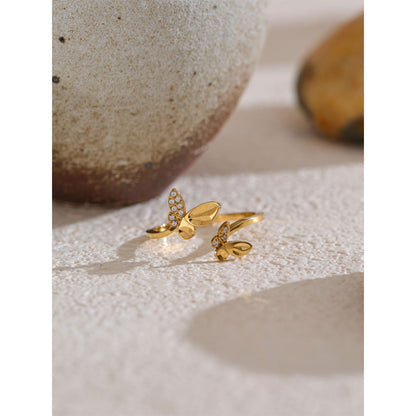 Tinyfly Wings Ring - 18k Gold Plated