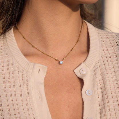 Eva Crystal Necklace - 18K Gold Plated